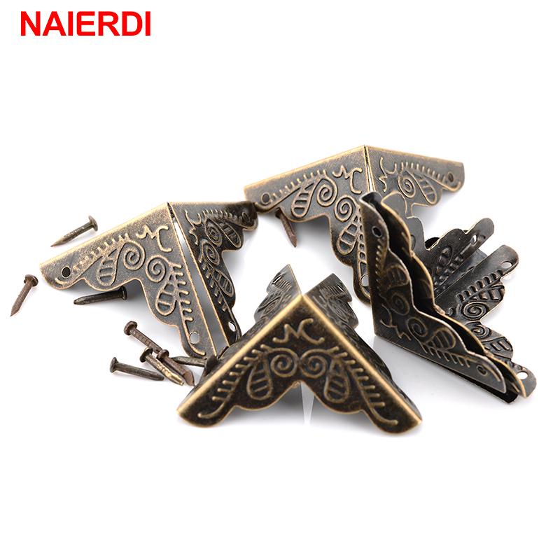 10PCS NAIERDI Luggage Case Box Corners Brackets Decorative Corner Furniture Protector Parts