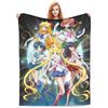 S-Sailor M-Moon Аниме Мягкое теплое одеяло Плед для путешествий на самолете Плюшевый плед С графическим рисунком Для гостиной Фланелевая простыня Покрывало для дивана-кровати