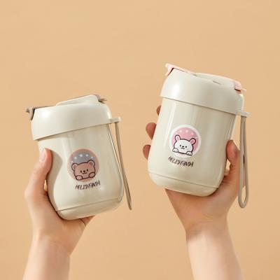 WORTHBUY 316 Нержавеющая сталь Изолированная бутылка для воды с соломинкой Портативная Герметичная Студенческая Детская Чашка для воды Кружка для молока и кофе