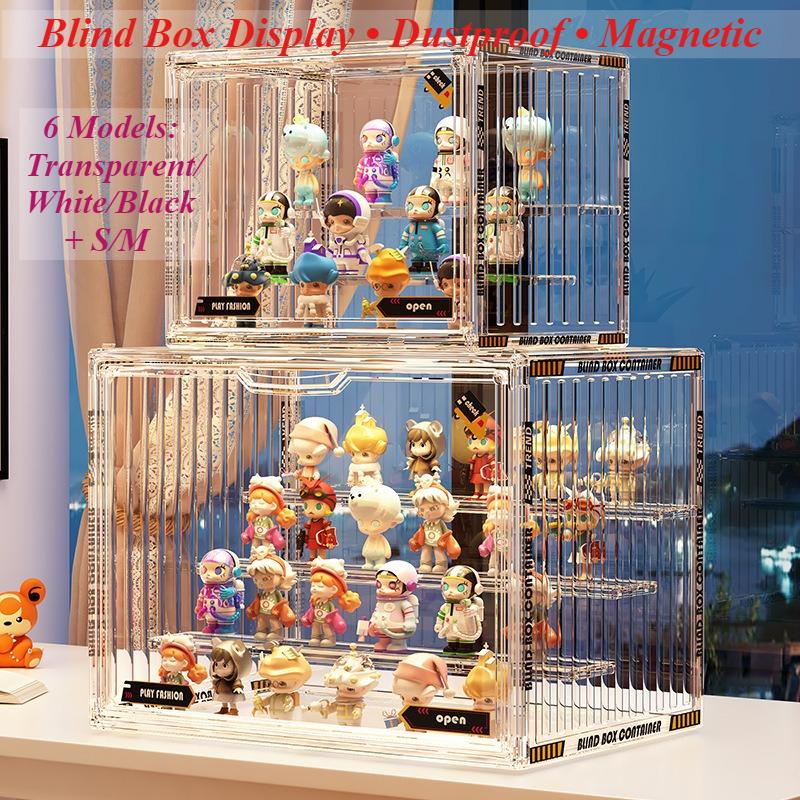 Контейнерный дизайн Акриловый органайзер для коллекционных фигурок Blind Box ювелирных изделий 3-уровневый HD Прозрачная миниатюрная витрина