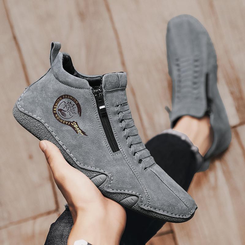 2025 Новые мужские кроссовки из свиной кожи, слипоны, мокасины, мягкий верх, удобные, дышащие, повседневная обувь на каждый день, Tenis Masculino