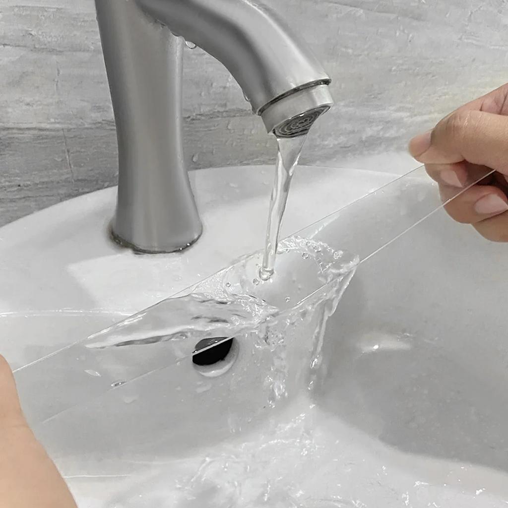 Двухсторонняя лента, водонепроницаемая многоразовая клейкая прозрачная клейкая наклейка, костюм для украшения дома, ванной комнаты, 1/2/3/5 метров