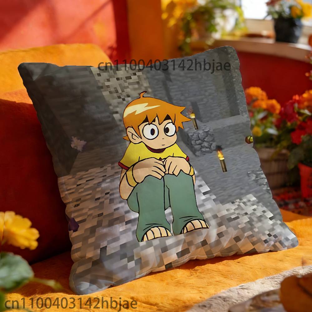 Чехол на подушку S-Скотт Пилигрим Для 45x45см 55x55см 30x30см Квадратный Автомобильный Чехол на Подушку Декор Домашней Спальни Подарок