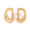 Простые полые серьги-гвоздики с буквой D из сплава женские серьги с символом личности геометрические серьги
