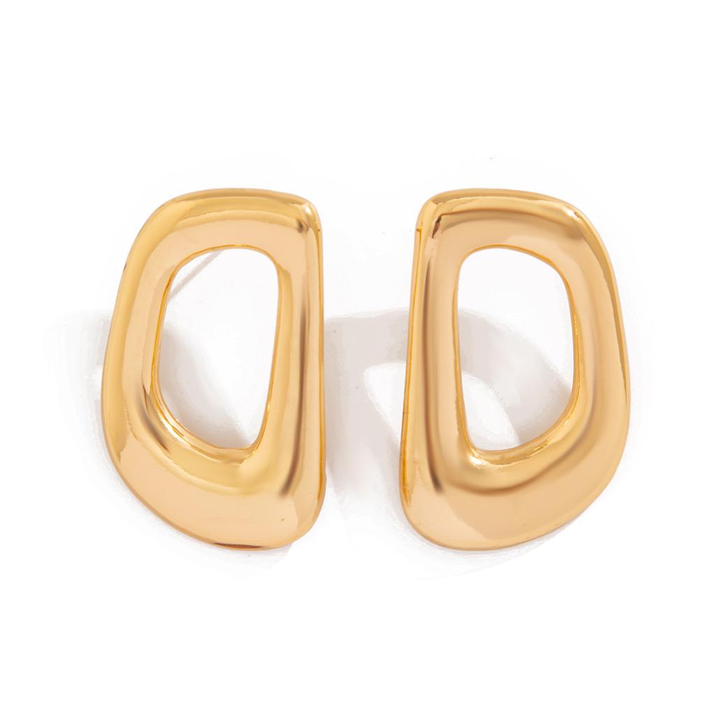 Простые полые серьги-гвоздики с буквой D из сплава женские серьги с символом личности геометрические серьги