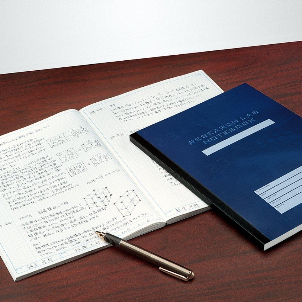 KOKUYO No-LB208S Research Lab Notebook A4 5mm Grid Lined, 80 Sheets with Signature Space