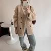 Lamb Wool Coat Women's Medium and Long Winter Fur Coat V-neck Fur