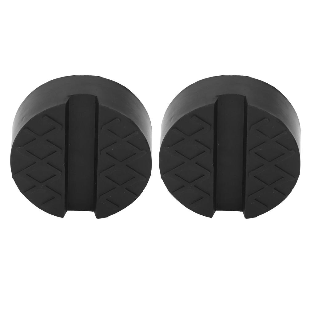 2 Pcs Rubber Jack Pad Good Adaptability Universal Slotted Jacking Lift Puck Reusable Jack Pad
