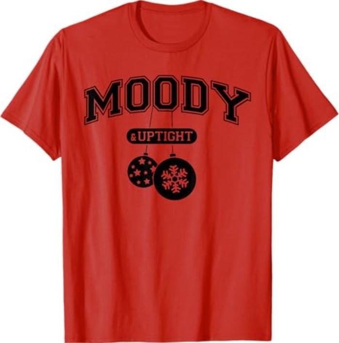 Moody and Uptight Merry and Xmas Bright Matching Couple T-Shirt Unisex T-Shirt
