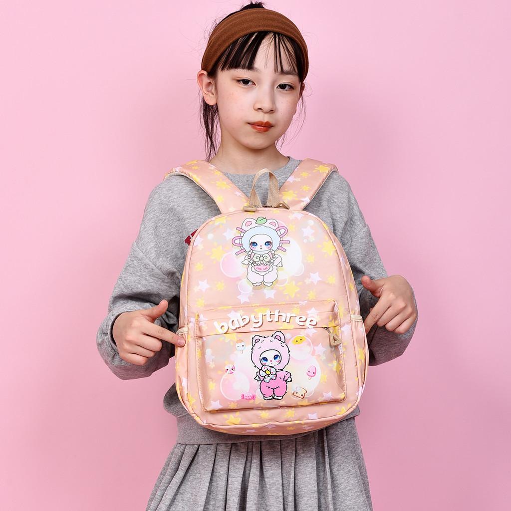 Медведь Кролик Головной чехол Девочка Принт Мультяшный Животный узор Рюкзак Дети