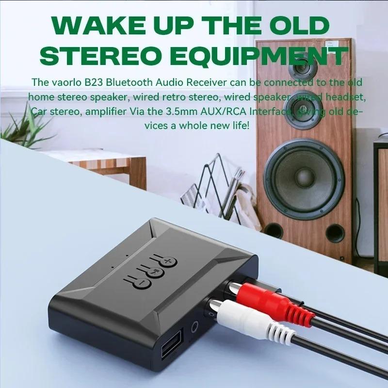 Bluetooth 5.4 Аудиоприемник Беспроводной U-диск RCA 3,5 мм AUX USB Стерео Музыкальный Адаптер с Микрофоном Для Автокомплекта Усилителя Проводной Колонки