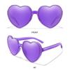 Trendy Halloween Cosplay Clout Goggle Heart Sunglasses for Women UV400 Protection Heart-Shaped Sunglasses