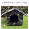 Уличное убежище для диких кошек, непромокаемое, зимнее тепло, закрытый домик для сна для кошек и собак, для уличного щенячьего приюта