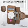 16E for Magsafe Flip Leather Cover For iPhone 15 Pro Max 14 Plus 13 12 Pro Max Removable Magnetic Wallet Card Holder Phone Case