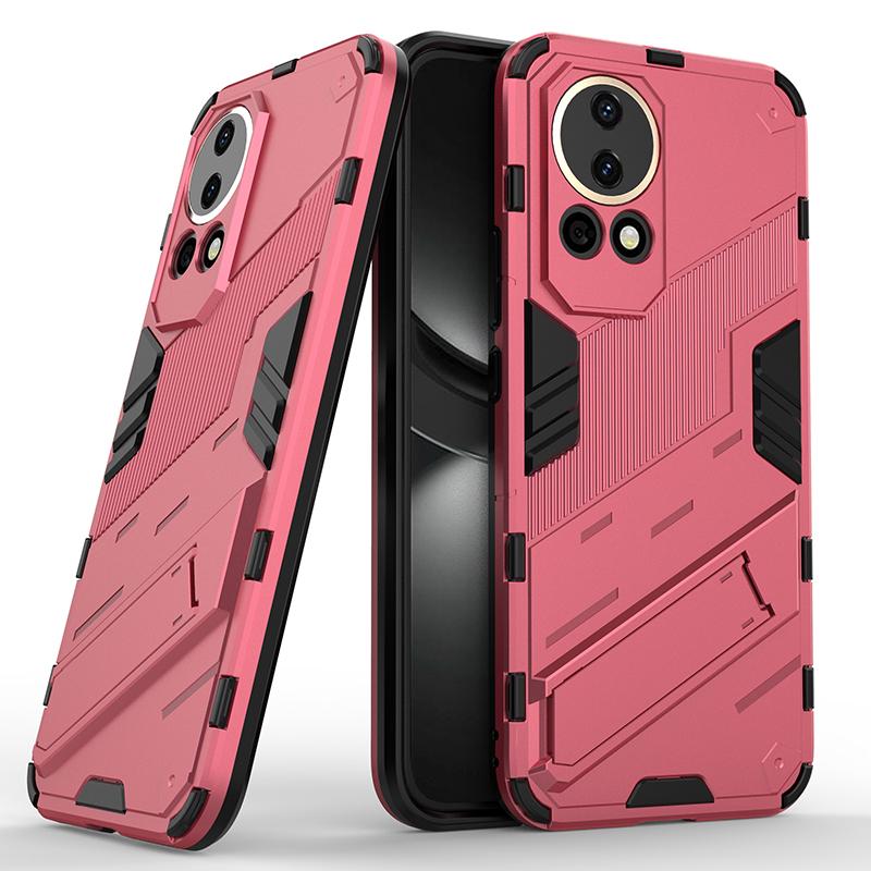 For Huawei Nova 12 12s 11 11i 9 SE Lite Pro Ultra Punk Armor Shockproof Bumper Rugged Rubberized PC Fitted Kickstand Case Stand Holder Cover Shell