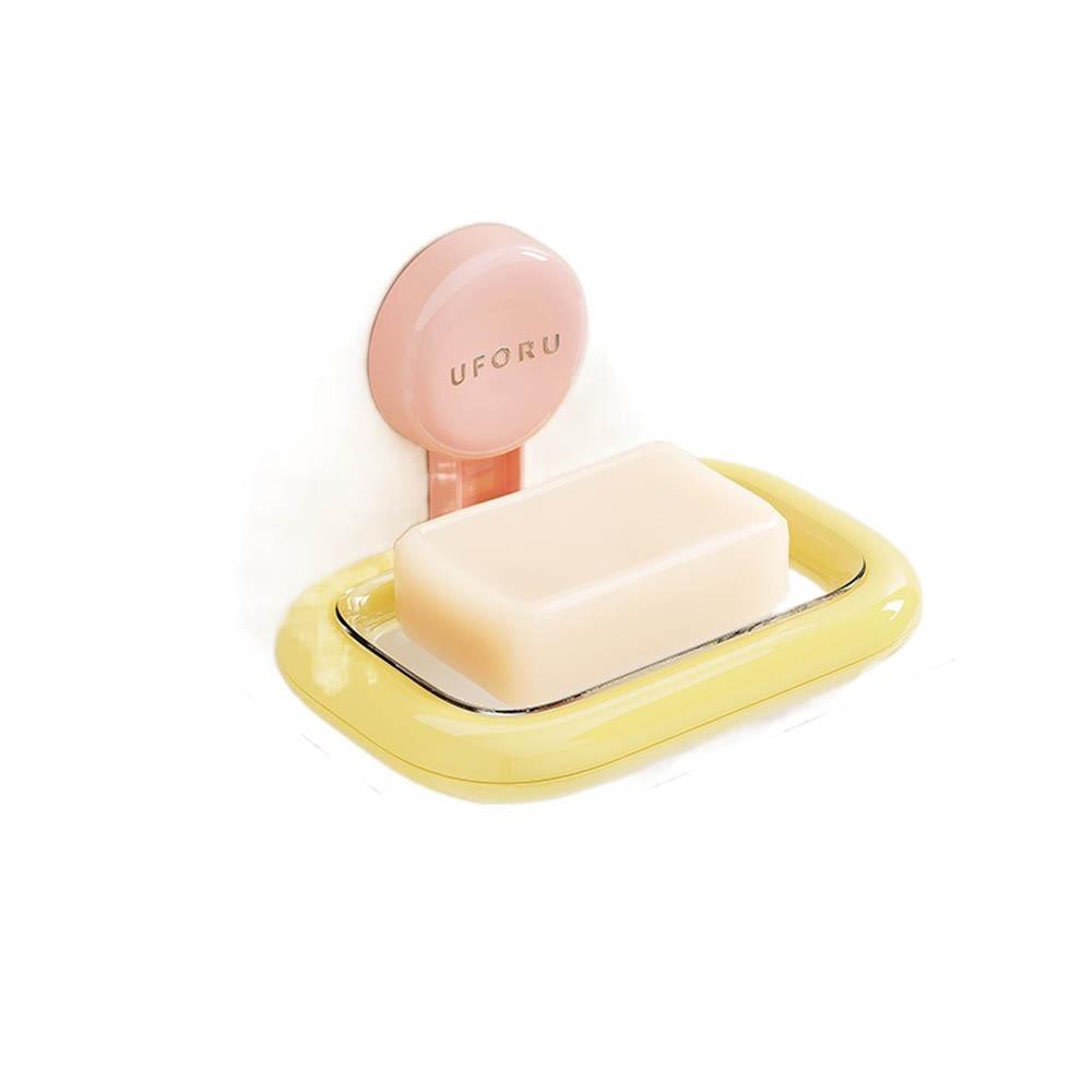 Wall Mounted Suction Cup Soap Box Non perforated Soap Storage Tray Soap Dish Holder Kitchen