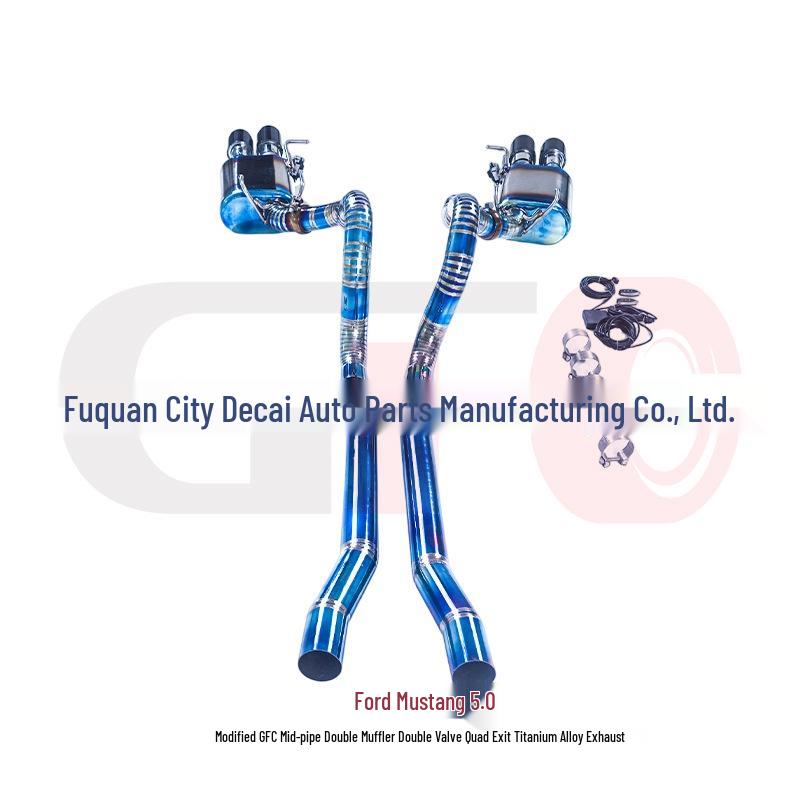 Mustang 5.0/3.7L Titanium Alloy Mid-Tail Dual-Pipe Dual-Valve Exhaust