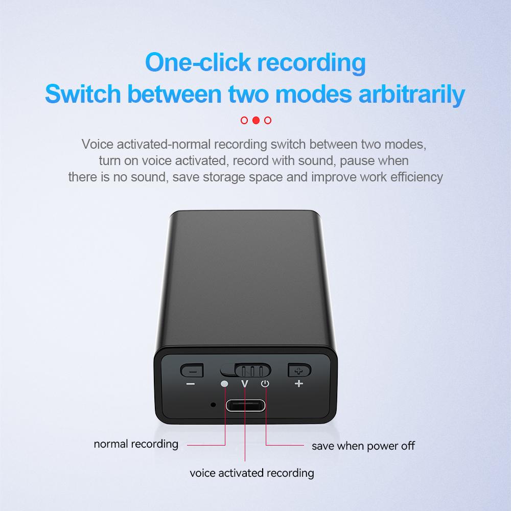 900-часовой компактный диктофон с активацией звука, 8G-64GB аудиорекордер