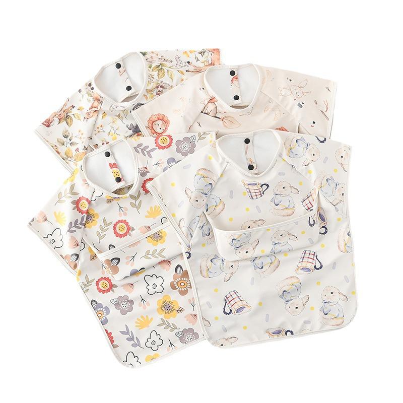 Korean-Style Reversible Sleeveless Baby Bib: Waterproof & Anti-Dirty for Feeding