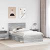 Bed Frame Grey Sonoma 120 x 200 cm Solid Pine Wood