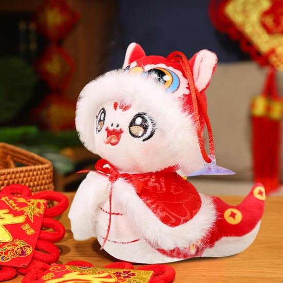 Год змеи кукла китайский зодиак плюшевая мягкая игрушка 2025 игрушки весна