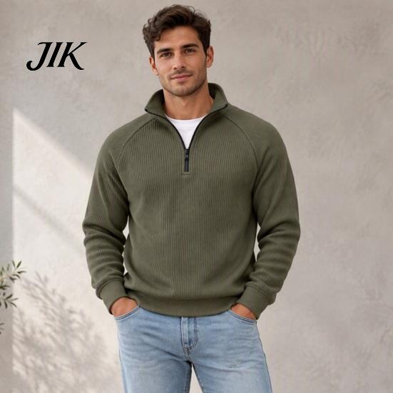 Knitted Sweaters for Daily Wear Men Quarter Zipper Pullover Sweater, Long Sleeve Soft Knit Tops, Warm Fall Winter Clothing Casual Mock Neck