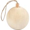 Christmas Ball - Decoration - Light Wood - 5.5 Cm - To Hang - Mixed