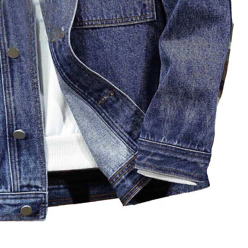 Мужская джинсовая куртка JEANSWEST с камуфляжными вставками
