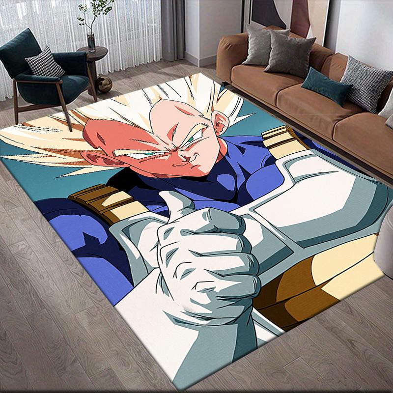 Dragon Ball Vegeta Theme Square Area Rug, Non-Slip Floor Mat for Home Office, Perfect Gift for Dragon Ball Fans.chl