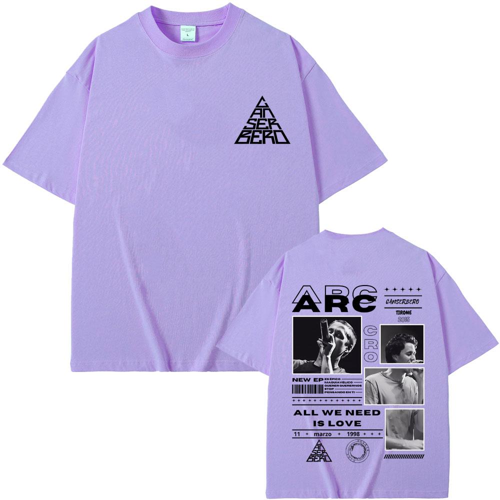 Горячая Распродажа Рэпер Canserbero Все, что нам нужно, это любовь Графическая футболка Muerte Vida Футболки Мужчины Женщины Хип-хоп Мода Футболка Оверсайз