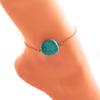 New Women's Anklet Summer All-match Seaside Vacation Beach Turquoise Water Drop-shaped Tassel Leg Chain Anklet