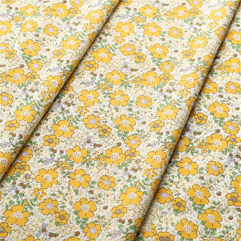 Fresh Printed Light and Thin Skin Friendly Handmade DIY Rich Colors Pure Cotton Floral Print Poplin Fabric Fabric Breathable