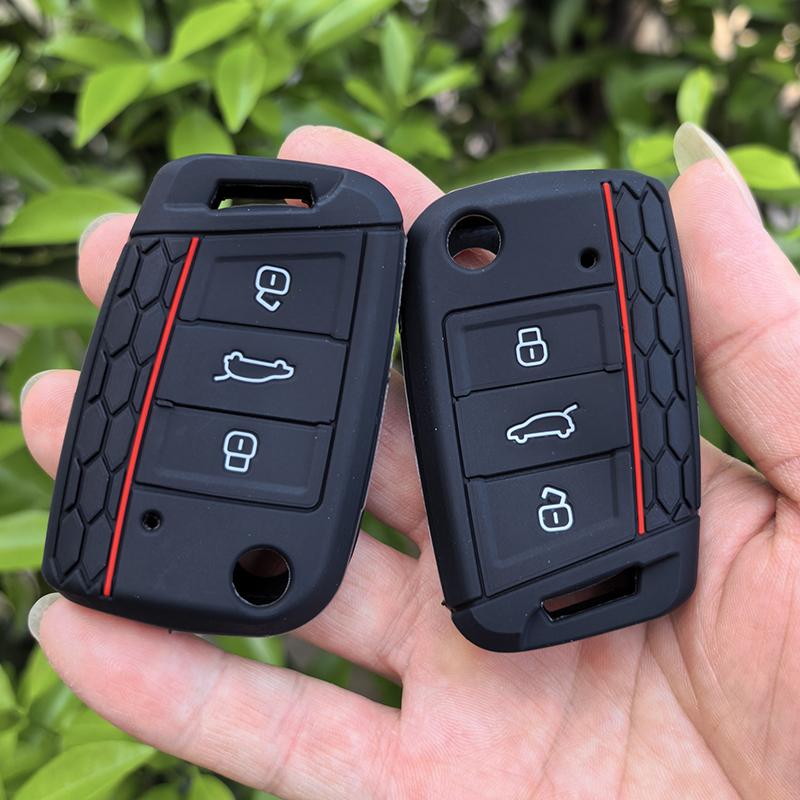 Для Vw Golf 7 Gti Polo T-Cross T-Roc Touran Tiguan Skoda Octavia Rapid Kodiaq Fabia Seat Ibiza Leon Ateca Arona Чехол для ключа