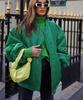 Women Bomber Jackets Green Puffer Coats Female Parka Jacket Oversized Winter Coats Women Bf Padded Parka Chic Streetwears