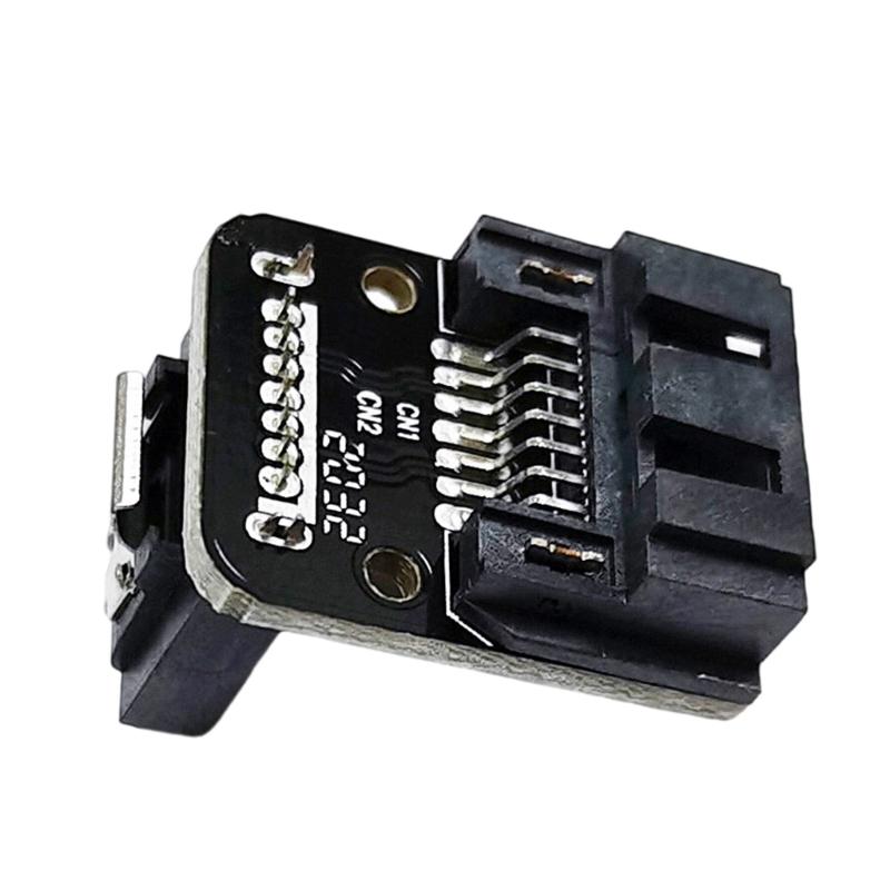 Адаптер SATA 7Pin (мама) к 7Pin (папа) угловой 90 градусов для материнских плат настольных ПК, SSD, HDD