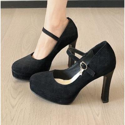 Балетки Мэри Джейн больших размеров 34-42, женские туфли-лодочки, модные туфли на высоком каблуке 12 см из лакированной кожи с круглым носком, весенние туфли для офисной леди