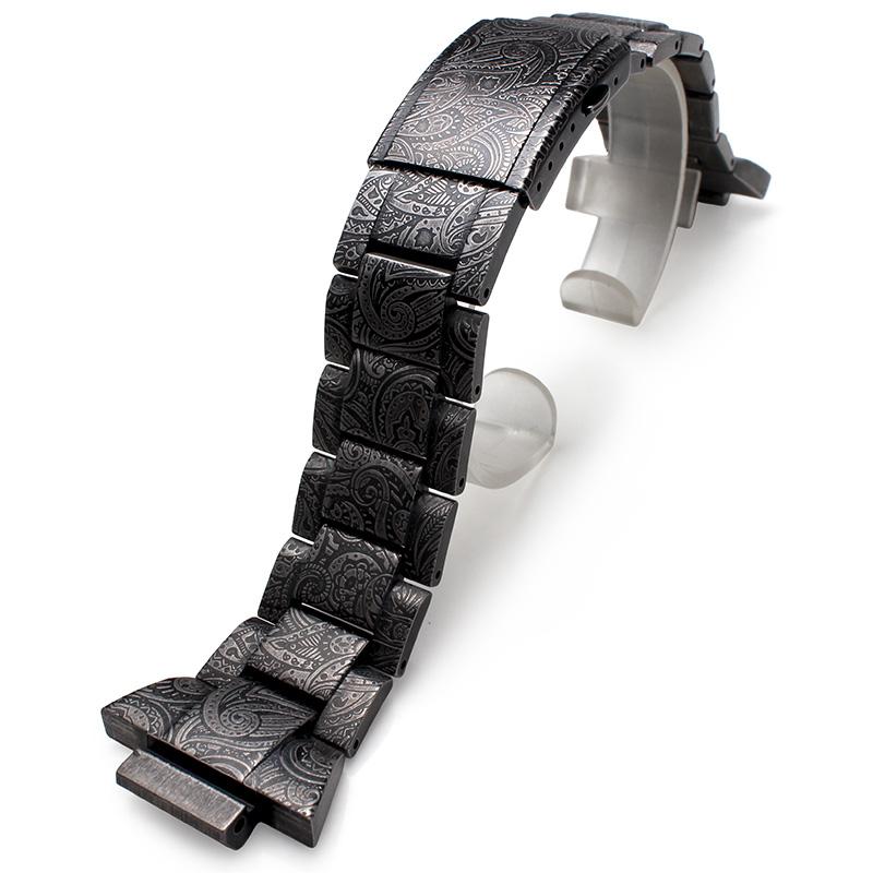 Ремешок для часов GX56/GWX56 + Металлическая рамка Корпус Ремешок для Casio G-Shock GXW56/GWX56BB - Нержавеющая сталь Серебристый/Черный + Инструменты для замены