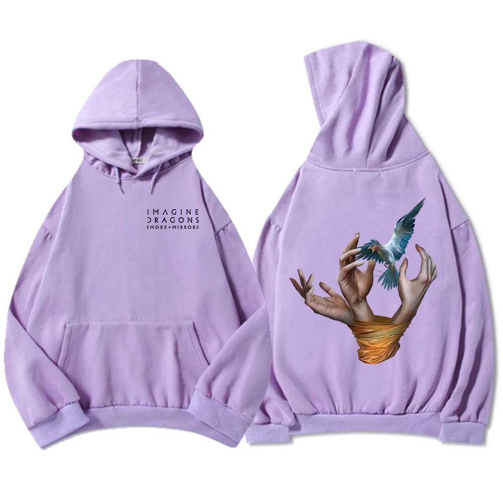 Band Imagine Dragons Hoodies Reflections From The Vault of Smoke + Mirrors Album Sweatshirts Long Sleeve Hooded Pullover Men Top