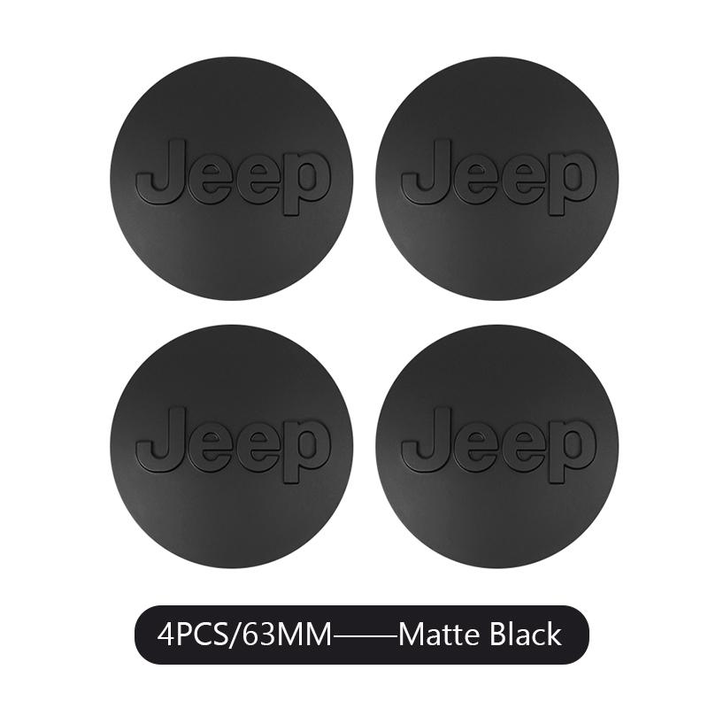 4Pcs 55/63MM Car Wheel Center Cover Stickers Hub Cap Decoration For Jeep Grand Cherokee Wrangler JK Gladiator Compass Renegade P