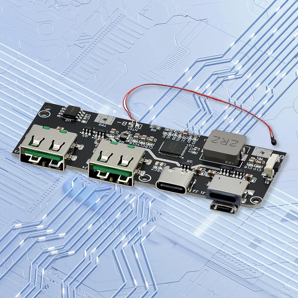 QC4.0 QC3.0 Двойной USB 22.5 Вт Micro/Type-C USB Мобильный павербанк Мобильный павербанк Плата Защита от температуры/короткого замыкания