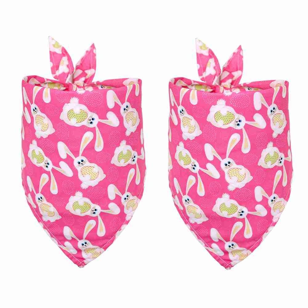 2PCS Cute Pet Supplies Triangular Towel Pet Bibs Neckerchief Easter Dog Bandana Cat Scarf