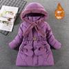 Winter Girls Jacket Warm Windproof Outerwear Hooded Zipper Fur Collar Princess Coat Kids Clothes