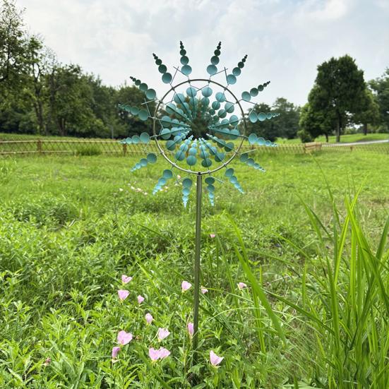 Ветряная мельница, нержавеющая, устойчивая к коррозии, простая установка, декоративная 3D кинетическая вертушка для ветра, красочная вертушка, садовый орнамент