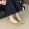 Fashion 6 Colors Women Faux Suede Bowtie Ballets Shoes Ladies Dress Slip On Flats Loafers Female Soft Soled Moccasines Pig Toe Ballerina