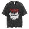 Men's T-Shirts Anime Berserk Tshirt Men Women 100% Cotton Tshirts Guts Washed Vintage T-Shirt Y2k Short-Sleeved Shirts S 1133