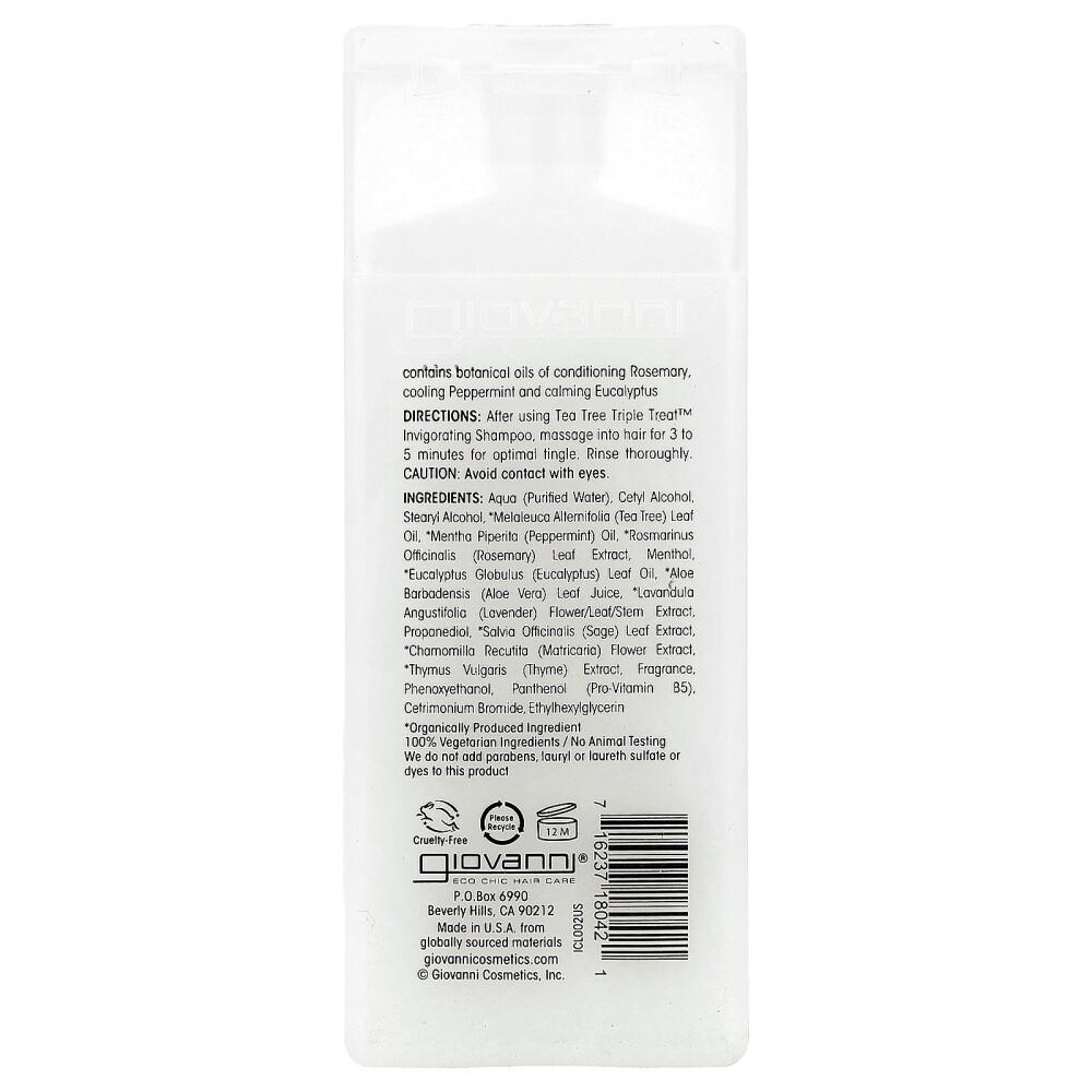 Giovanni Tea Tree Triple Treat Invigorating Conditioner for All Hair Types, 60ml (2 fl oz)