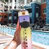 720ml Motivational Fitness Sports Water Bottle Large Wide Mouth Leakproof Durable