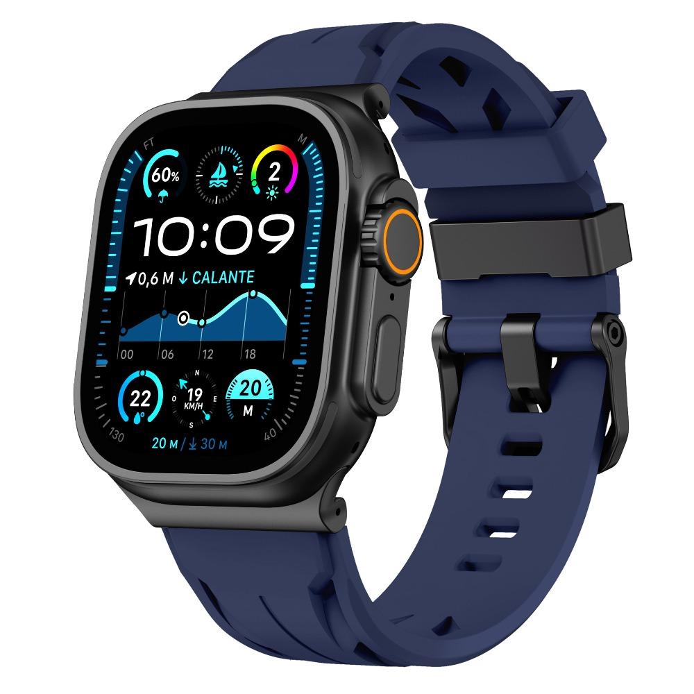 Силиконовый ремешок для Apple Watch Ultra 3 2 49 мм 46 мм 45 мм 44 мм Спортивный Люксовый Ремешок Для Iwatch Серии 11 10 9 8 7 6 5 4 Se3 Ремешок