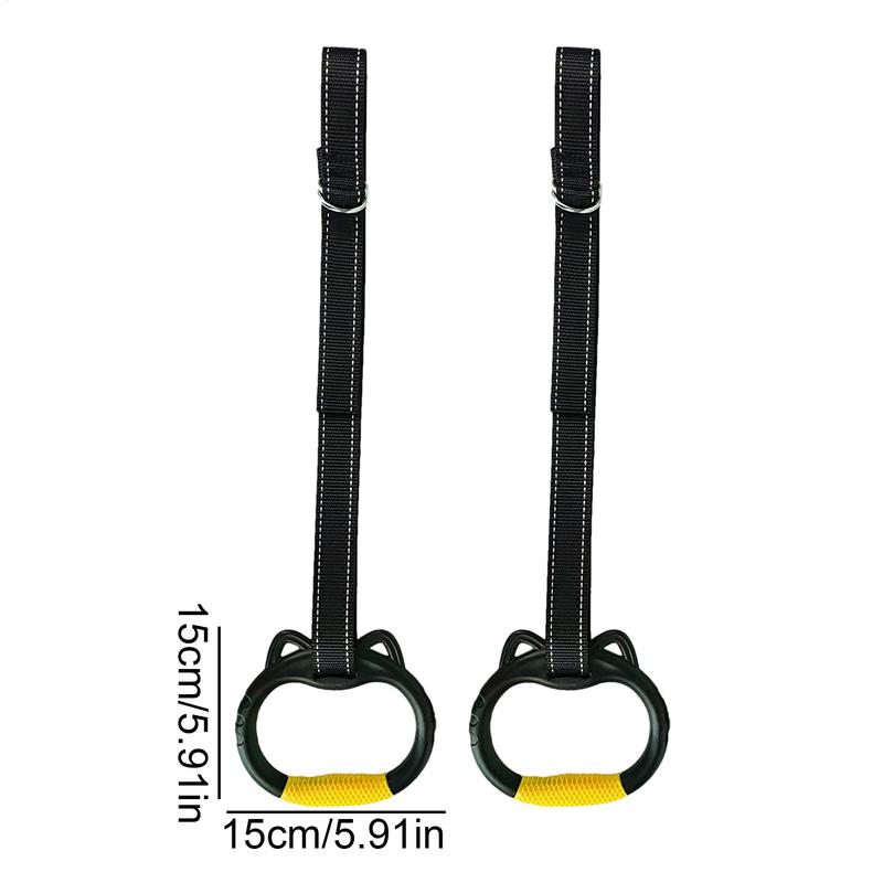 Gymnastic Rings Pull up Handle Rings with Adjustable Straps Chlidren Adult Home Fitness Equipment Workouts Strength Training