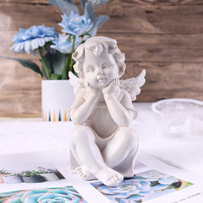 Angel Series Nordic Style Exquisite Resin Sculpture Craft Art Home Decor for Living Room, Bookshelf, and Entrance Decoration